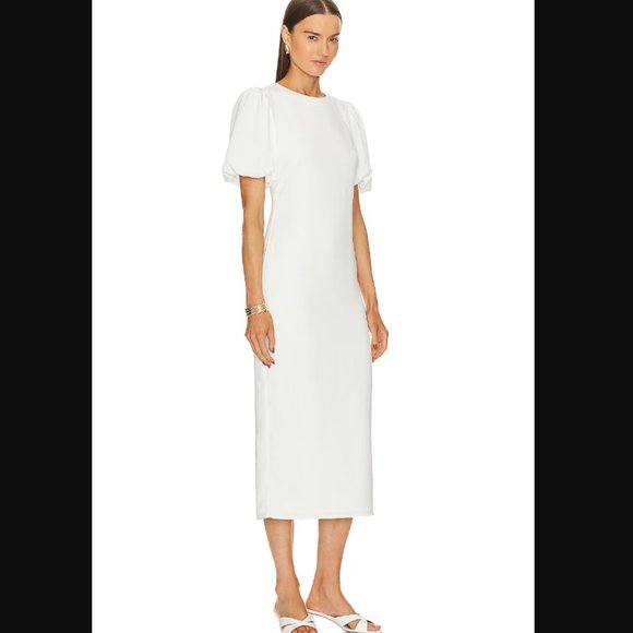 Laissa Midi Dress in White by L'Academie via Revolve - Picture 2 of 3